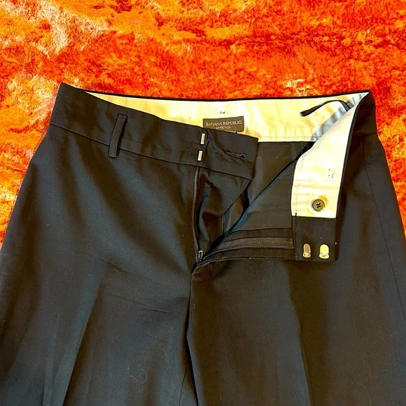 BANANA REPUBLIC 🍌VINTAGE🍌Black dress slacks Size 8 - Picture 3 of 7